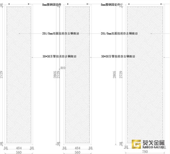 不銹鋼屏風(fēng)圖紙